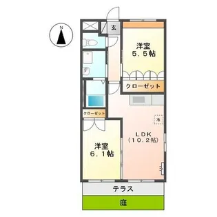 リヴィエール・伊万里【1階】の間取り