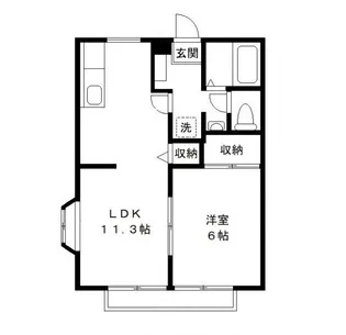 ハイツウェルストーン【2階】の間取り