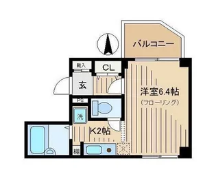 リバティ西新宿【2階】の間取り