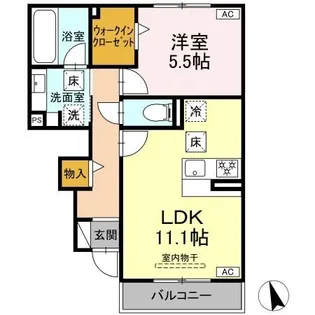 アンティエーヌ トリシア【1階】の間取り
