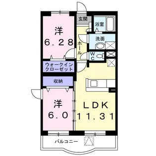 プロムナード ベル【1階】の間取り