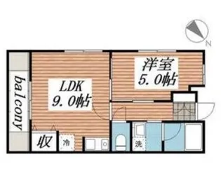 ニューコーヨー【1階】の間取り