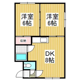 フラワーハイツA【2階】の間取り