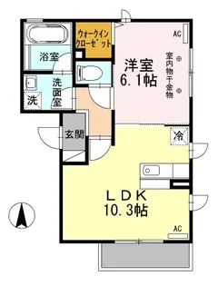 ペーシェ・スシーナ【2階】の間取り