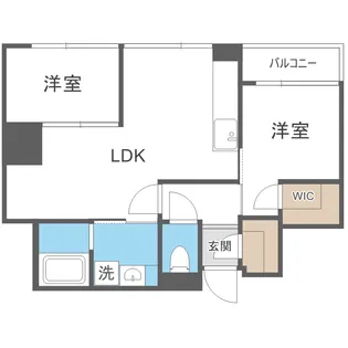 アウスレーベン都島I【8階】の間取り