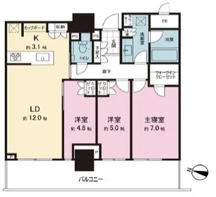 パークタワー西新宿【18階】の間取り