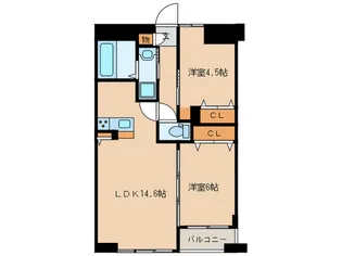 APエルテージ地行【1階】の間取り