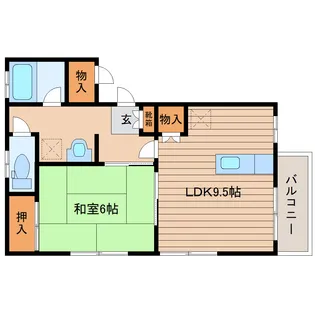 エルミーナB【1階】の間取り