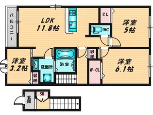 アゼリアII【2階】の間取り