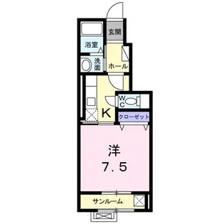 アンソレイエIII【1階】の間取り