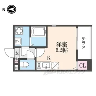 ハーモニーテラス福稲上高松町【1階】の間取り