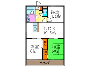 ルミエール円山【1階】の間取り