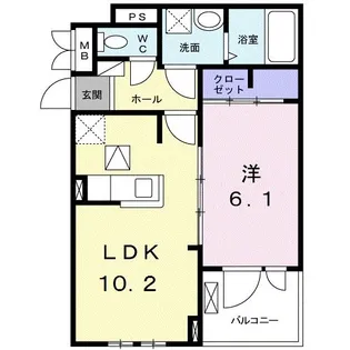 グレイスB【1階】の間取り