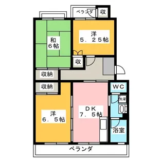 コーポ東伏見台B棟【3階】の間取り