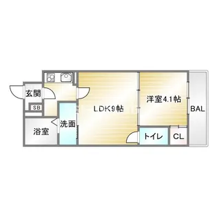AXIA CITY神戸松原【3階】の間取り
