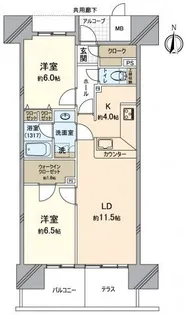 ロイヤルガーデン岡山駅前壱番館【4階】の間取り