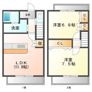 エストヴィラージュ【2階】の間取り