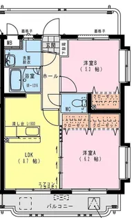 ラシーヌ平和台【1階】の間取り