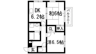 メイプルタウン【1階】の間取り