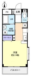 フラワー5号館【3階】の間取り