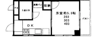 リバティヒル大明【4階】の間取り