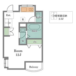 アトランタローズイン【2階】の間取り