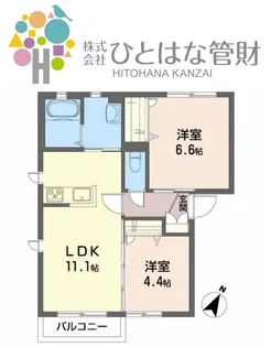 シャーメゾン下角A【2階】の間取り