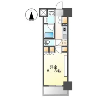 ヒヴィ・カーサ名駅西【7階】の間取り
