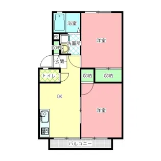 サンライフハイツA棟【2階】の間取り