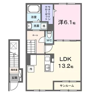 fleur【フルール】【2階】の間取り