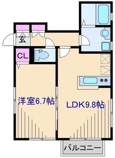 ボヌール新横浜B【1階】の間取り