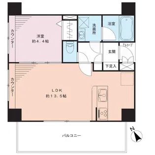 ヴィーナスヴァーゴ横濱【10階】の間取り