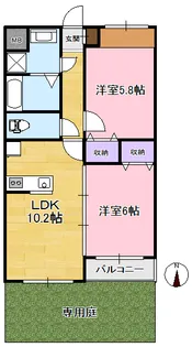 ボナールマンションII【1階】の間取り