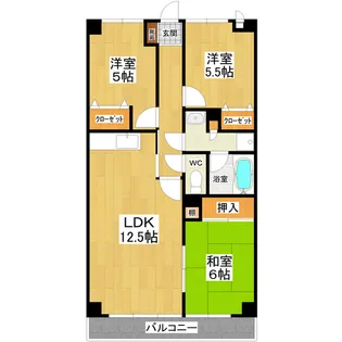 ロイヤルガーデンマナベ【3階】の間取り