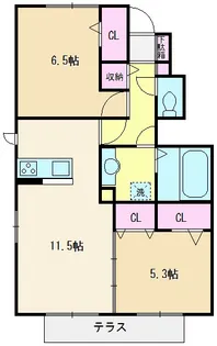 埼玉県新座市畑中2【アパート】の間取り