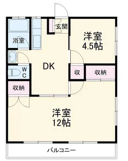 ドミール姫子B【2階】の間取り