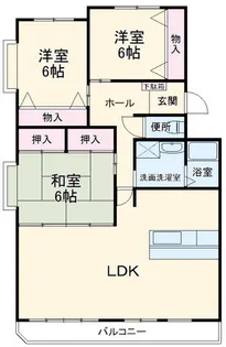 アリーグ石川【1階】の間取り