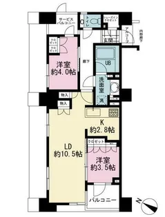 オークプレイス目黒行人坂【4階】の間取り
