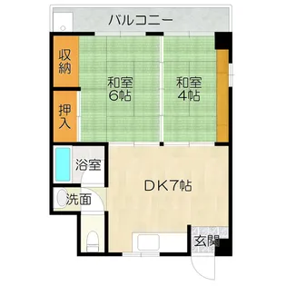大阪府大阪市生野区巽南2【マンション】の間取り