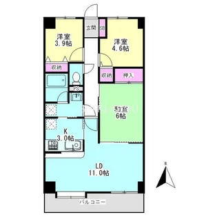 ナイスアーバン上星川【4階】の間取り