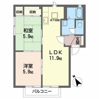 エコープラザI【1階】の間取り