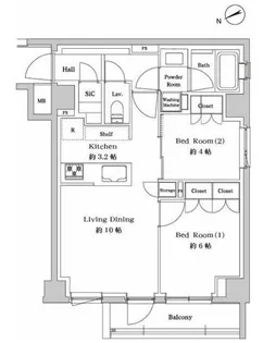 オープンレジデンシア尾山台【4階】の間取り