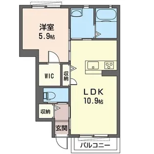 シャーメゾン コンティニューA【1階】の間取り