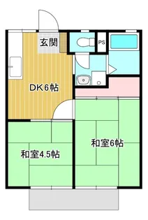 渡辺ハイツB【1階】の間取り