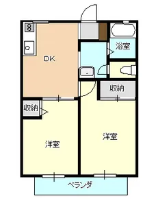 第5リトルハイツ B棟 203【2階】の間取り