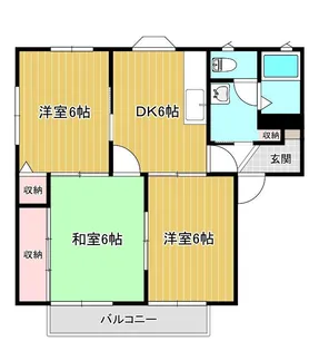 さだかたコーポC【2階】の間取り