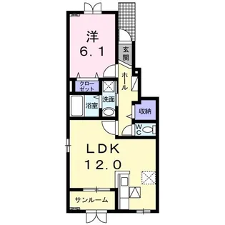 グランドパレスA【1階】の間取り