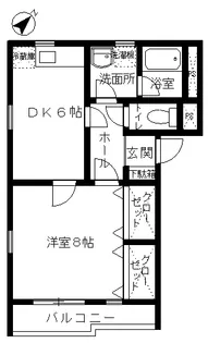 コート・フィオーレB【2階】の間取り