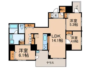 オージュShibuya【1階】の間取り