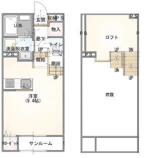 エバリュード・カーサ【2階】の間取り